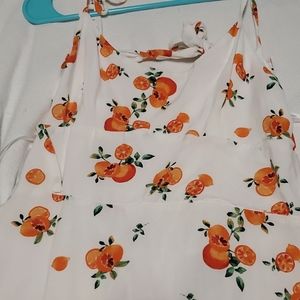 White dress with oranges🍊